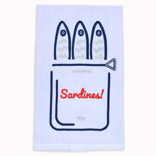 Load image into Gallery viewer, Can 'O Sardines Tea Towel
